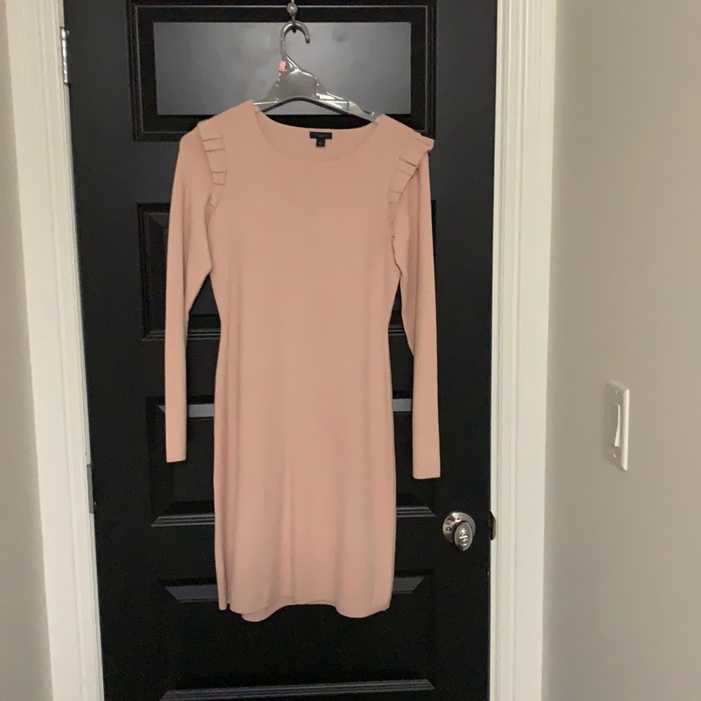 Pink knit dress